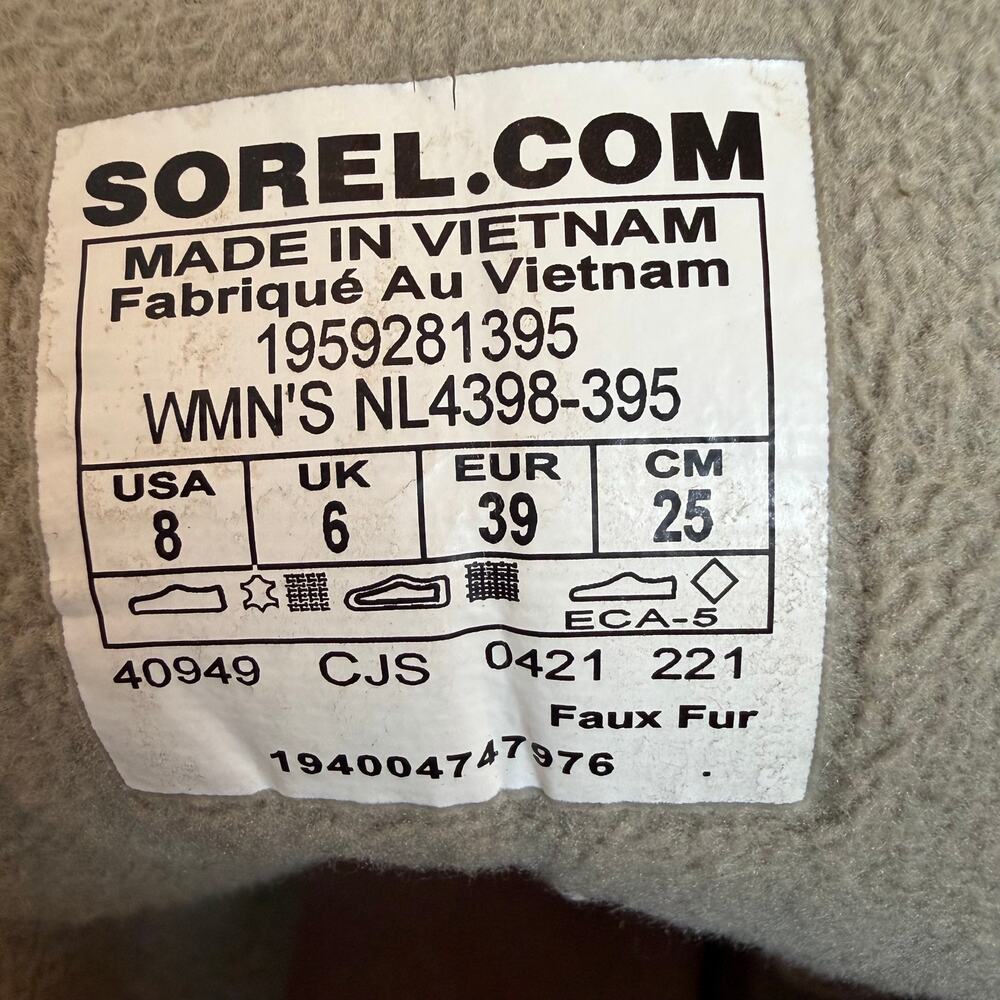 Sorel Kinetic Renegade Caribou Outdoor Winter Boots Women’s Size 8 - Picture 12 of 12